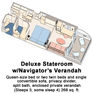 Deluxe Stateroom w/Navigator's Verandah